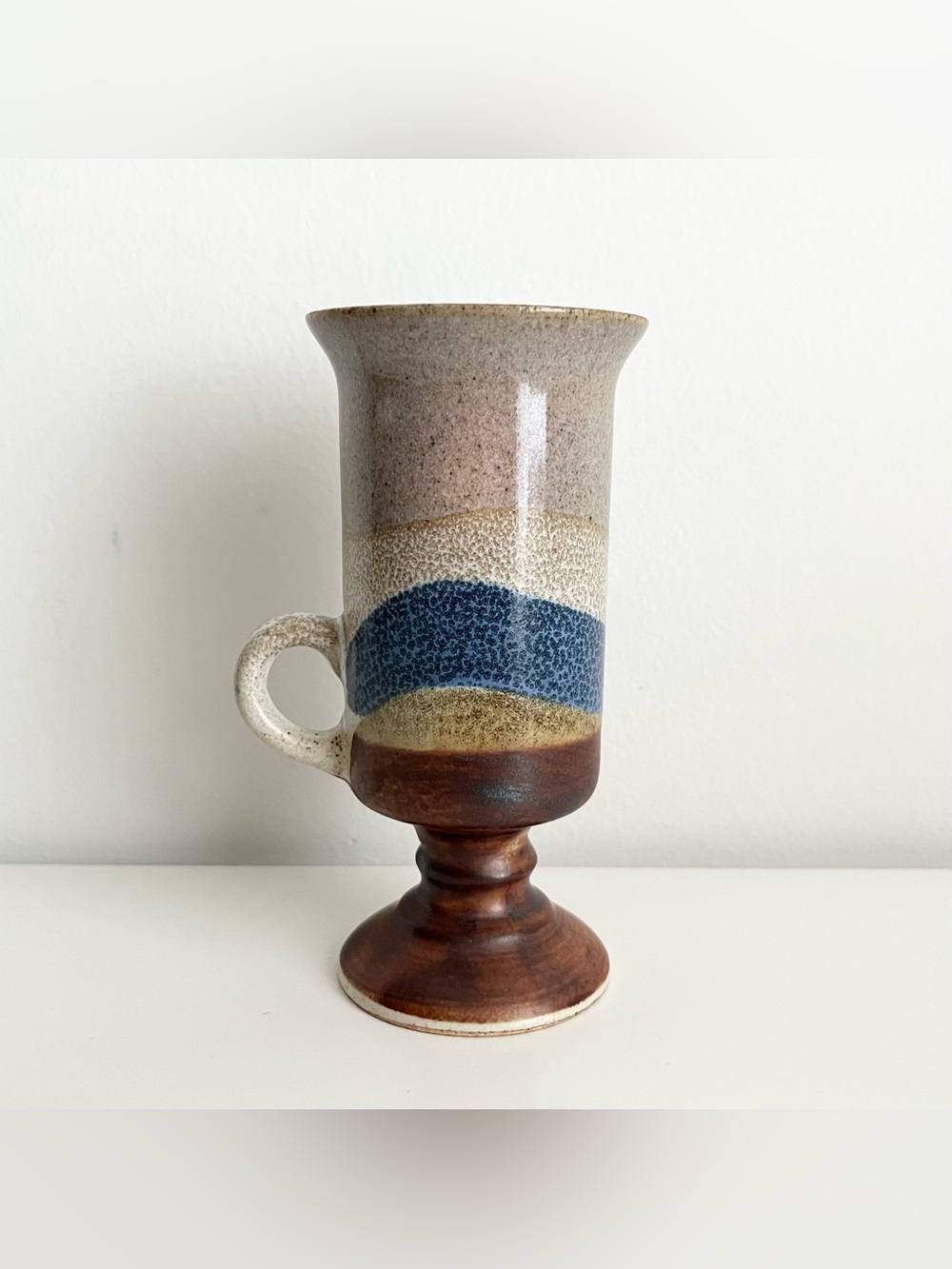 Vintage Handcrafted Ceramic Mug from Otagiri Japan Brown Beige Organic Natural